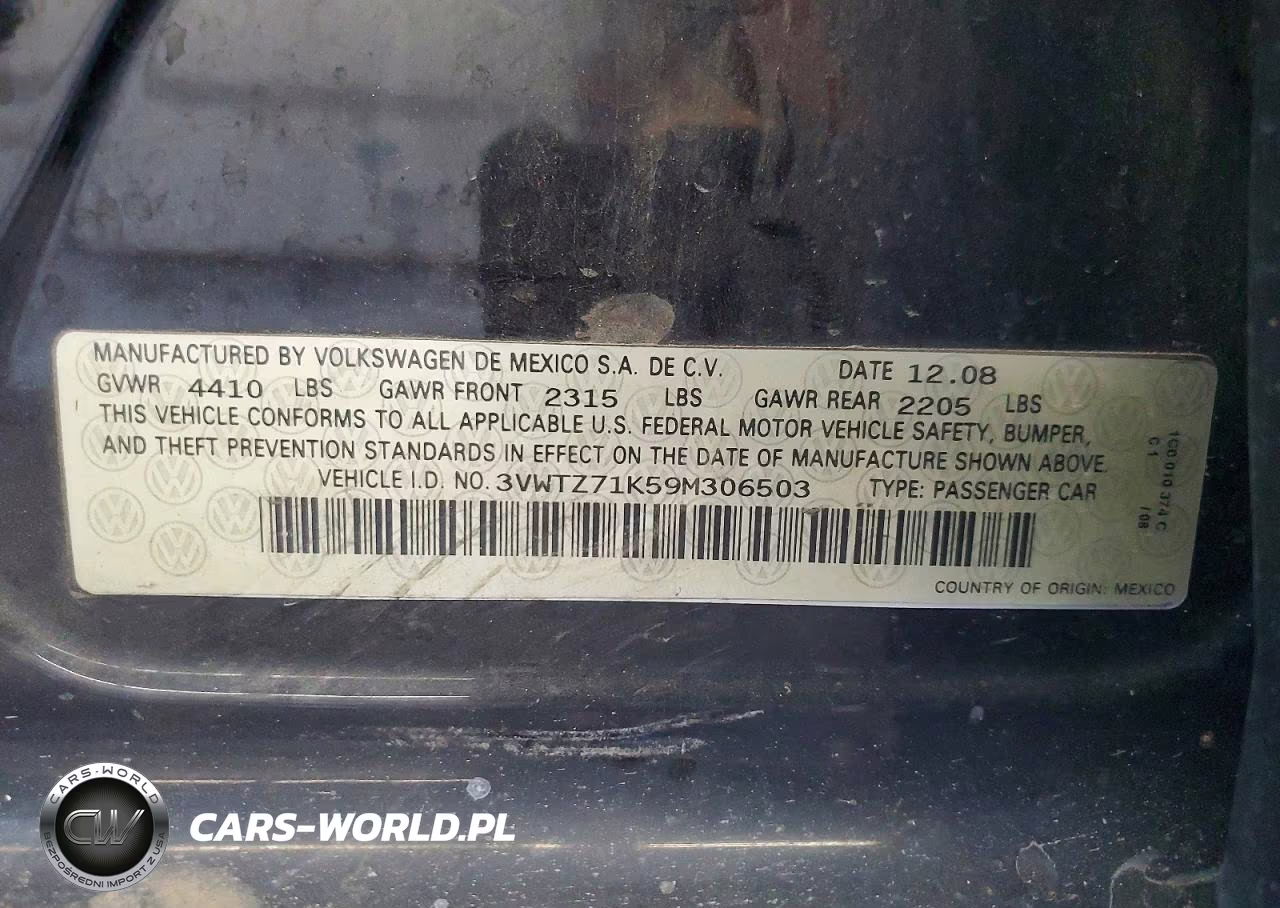 2009 Volkswagen Jetta Se VIN:3VWTZ71K59M306503 - 12
