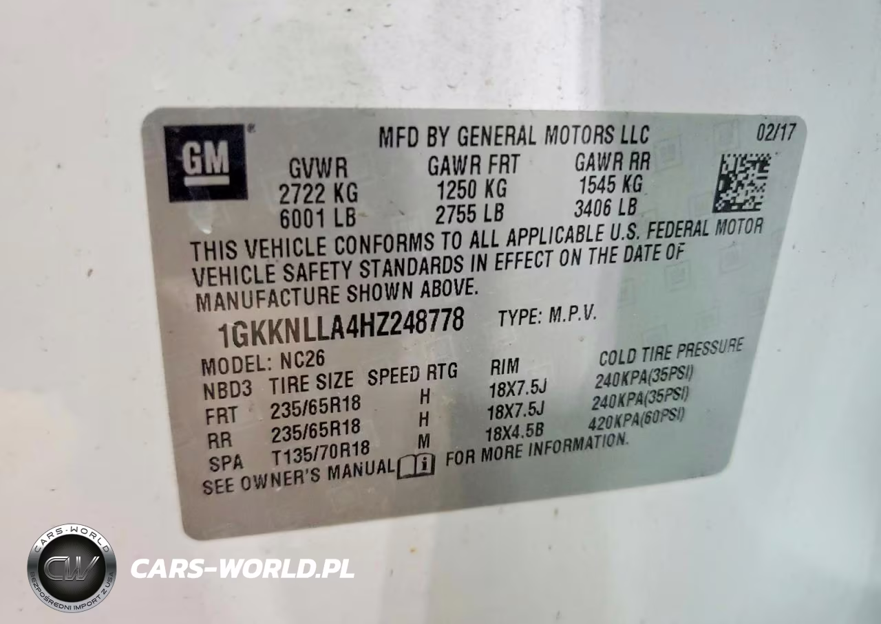 2017 GMC Acadia Sle VIN:1GKKNLLA4HZ248778 - 13