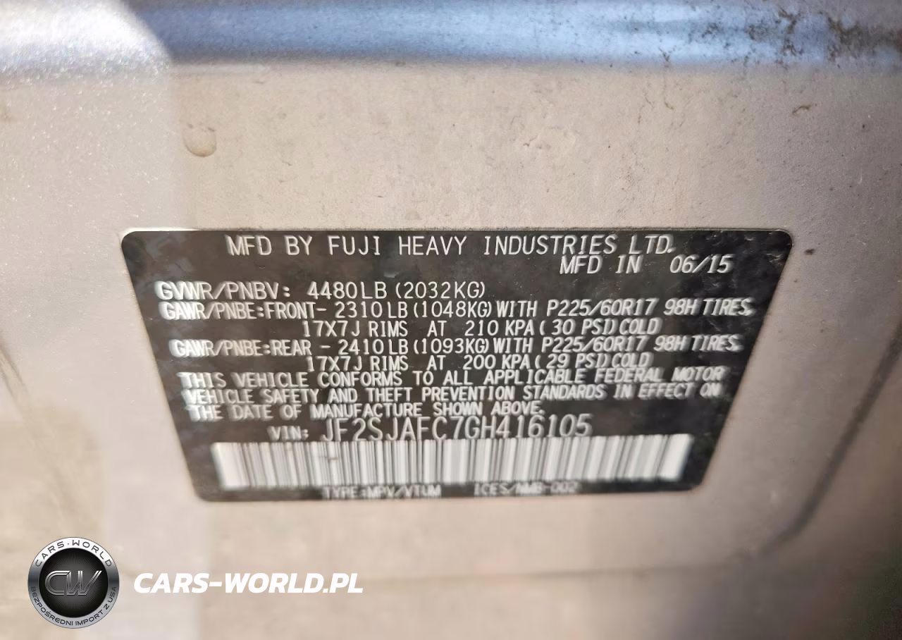2016 Subaru Forester 2.5I Premium VIN:JF2SJAFC7GH416105 - 14