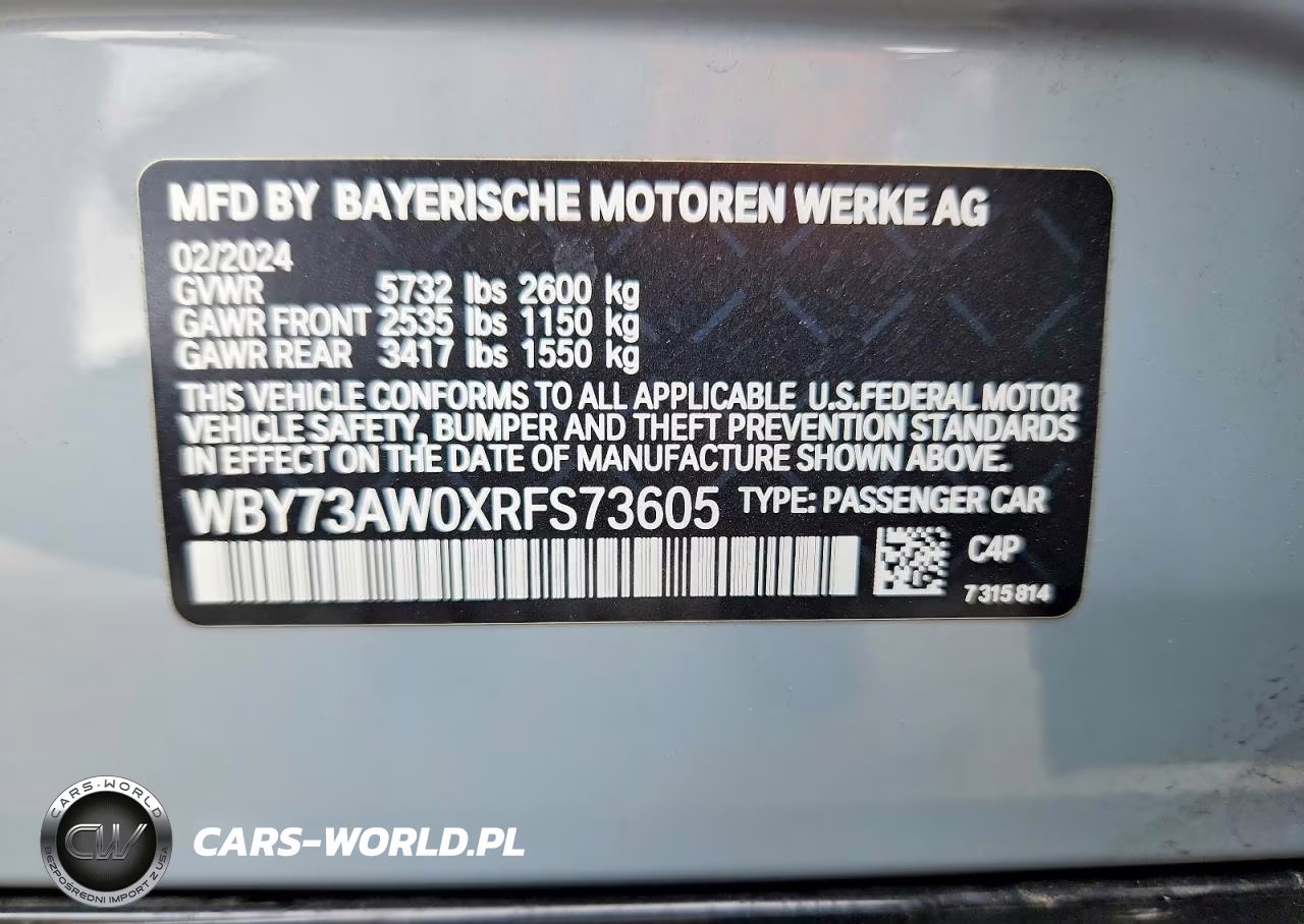 2024 BMW I4 Edrive 40 VIN:WBY73AW0XRFS73605 - 12