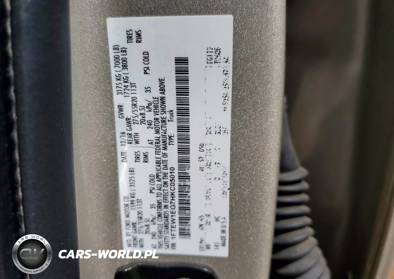 2017 Ford F150 Supercrew VIN:1FTEW1EG7HKC05010 - 12