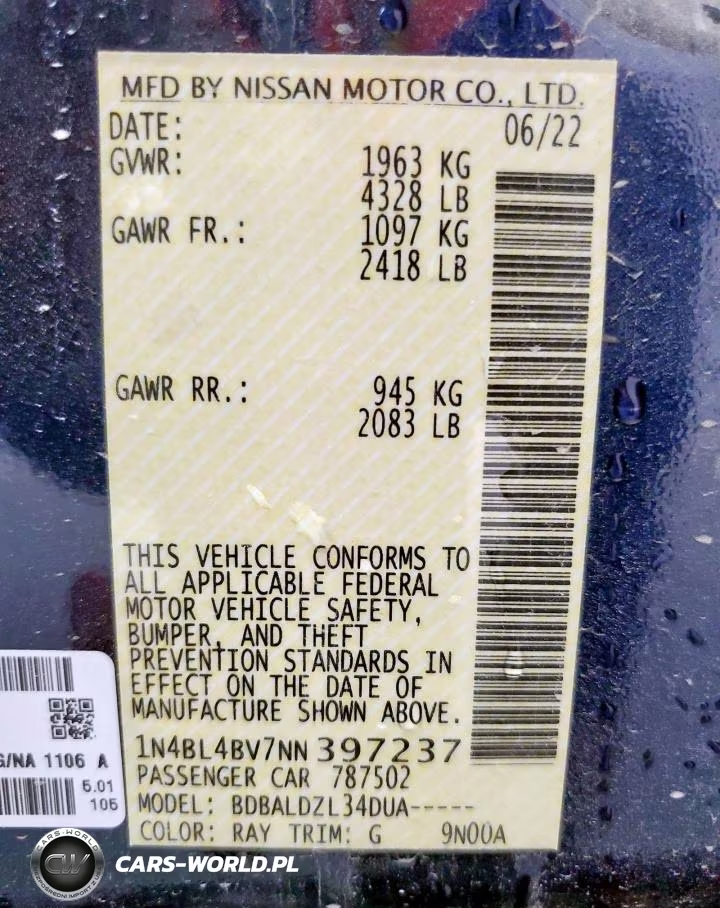 2022 Nissan Altima S VIN:1N4BL4BV7NN397237 - 12