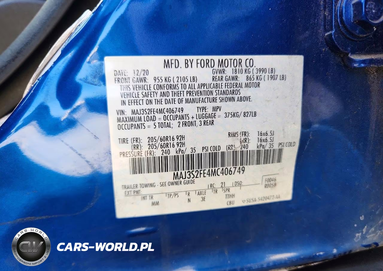 2021 Ford Ecosport S VIN:MAJ3S2FE4MC406749 - 13