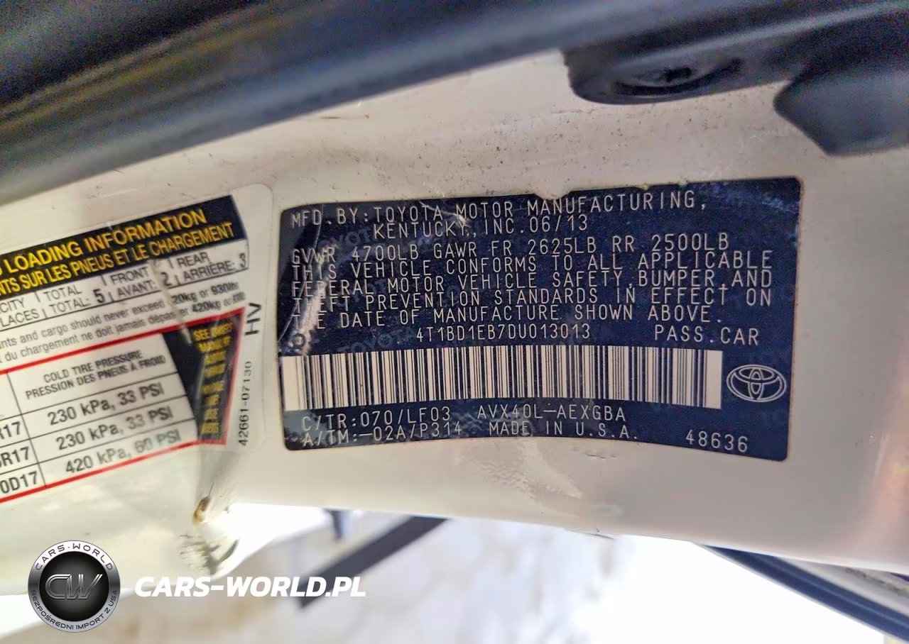 2013 Toyota Avalon Hybrid Xle Premium VIN:4T1BD1EB7DU013013 - 12