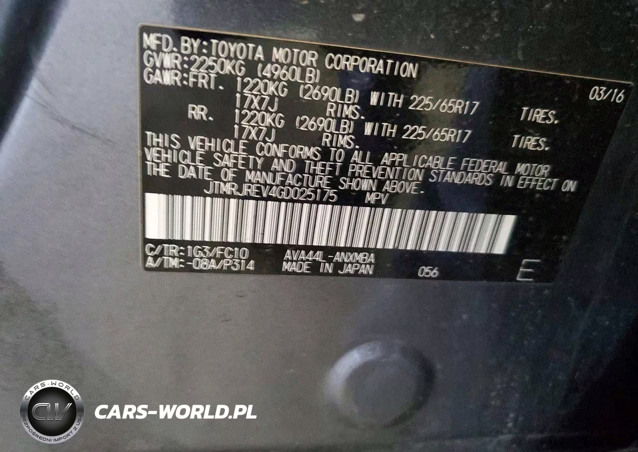 2016 Toyota Rav4 Hv Xle VIN:JTMRJREV4GD025175 - 14