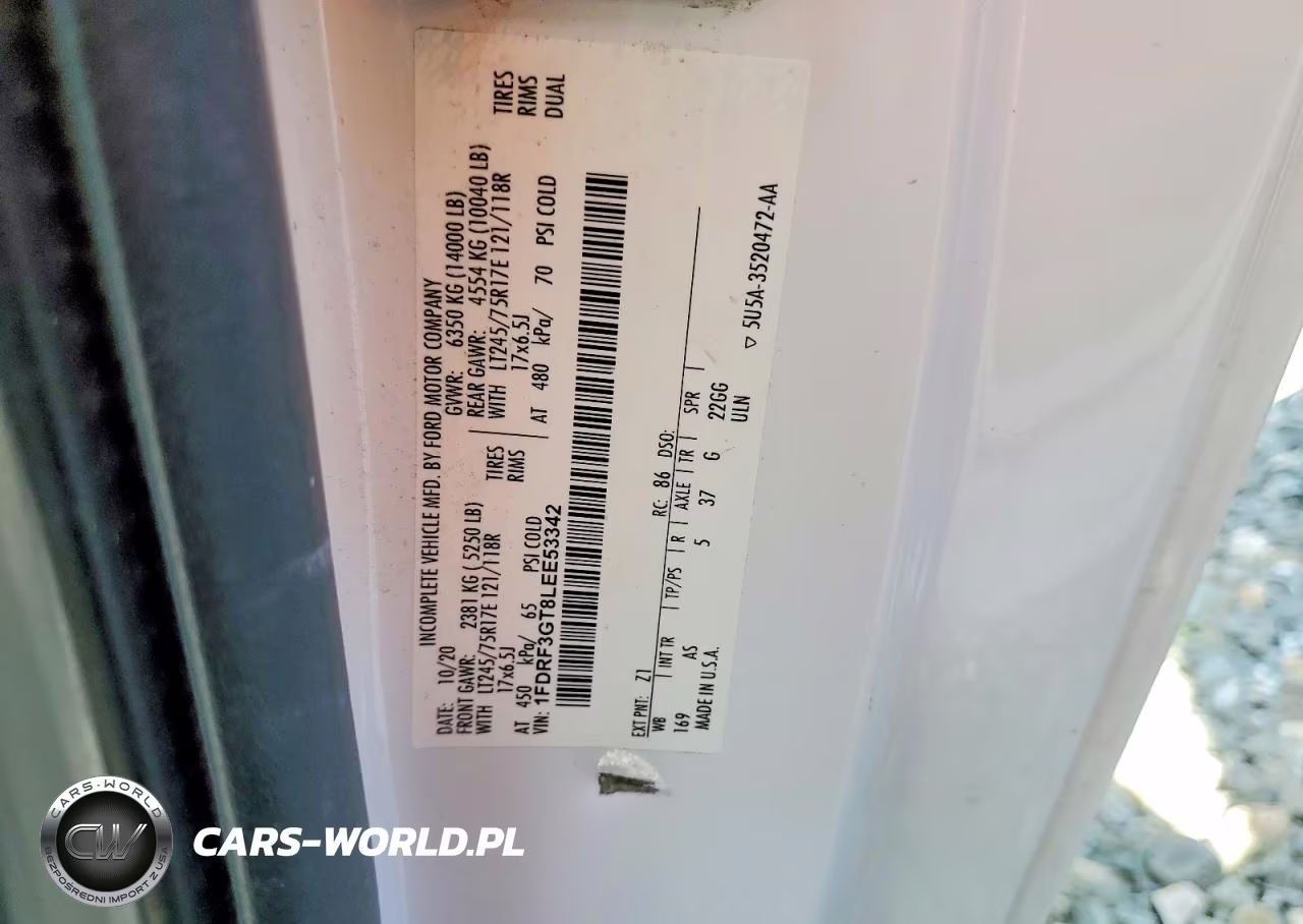 2020 Ford F350 VIN:1FDRF3GT8LEE53342 - 12