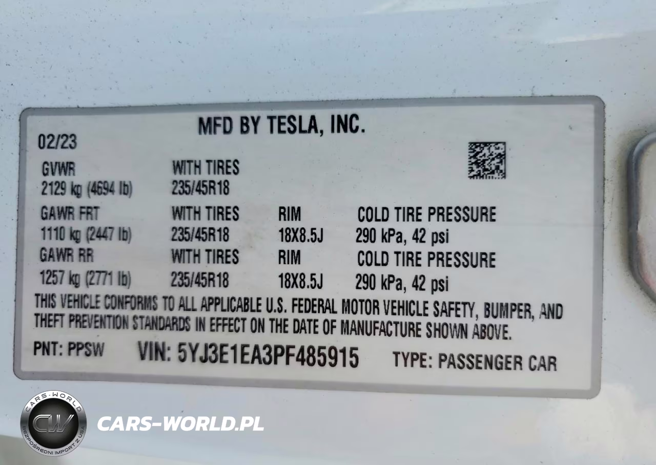 2023 Tesla Model 3 VIN:5YJ3E1EA3PF485915 - 13