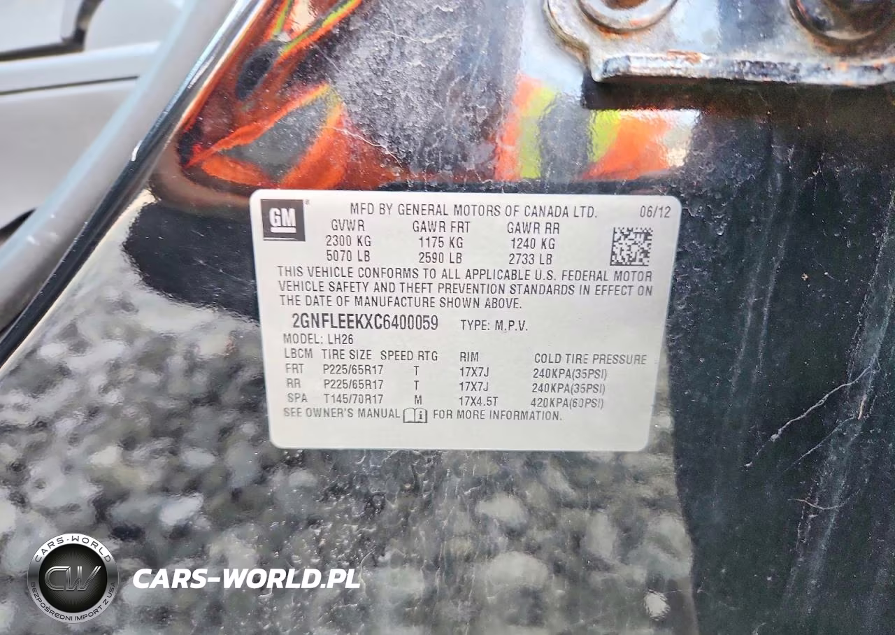 2012 Chevrolet Equinox Lt VIN:2GNFLEEKXC6400059 - 13