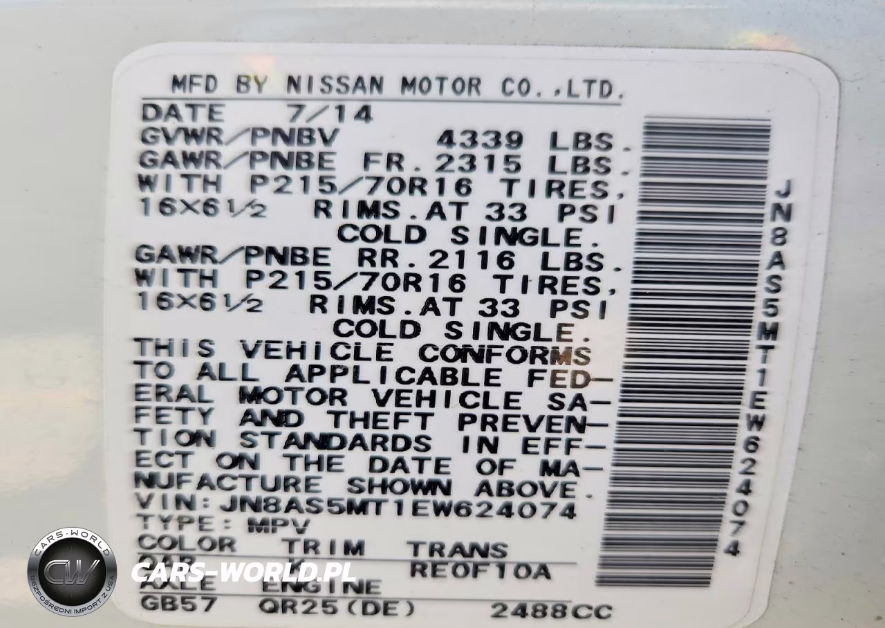 2014 Nissan Rogue Select S VIN:JN8AS5MT1EW624074 - 13
