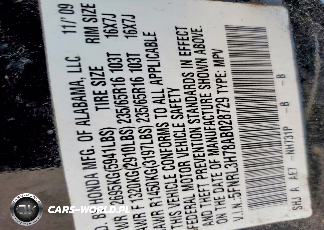 2010 Honda Odyssey Exl VIN:5FNRL3H78AB028729 - 13