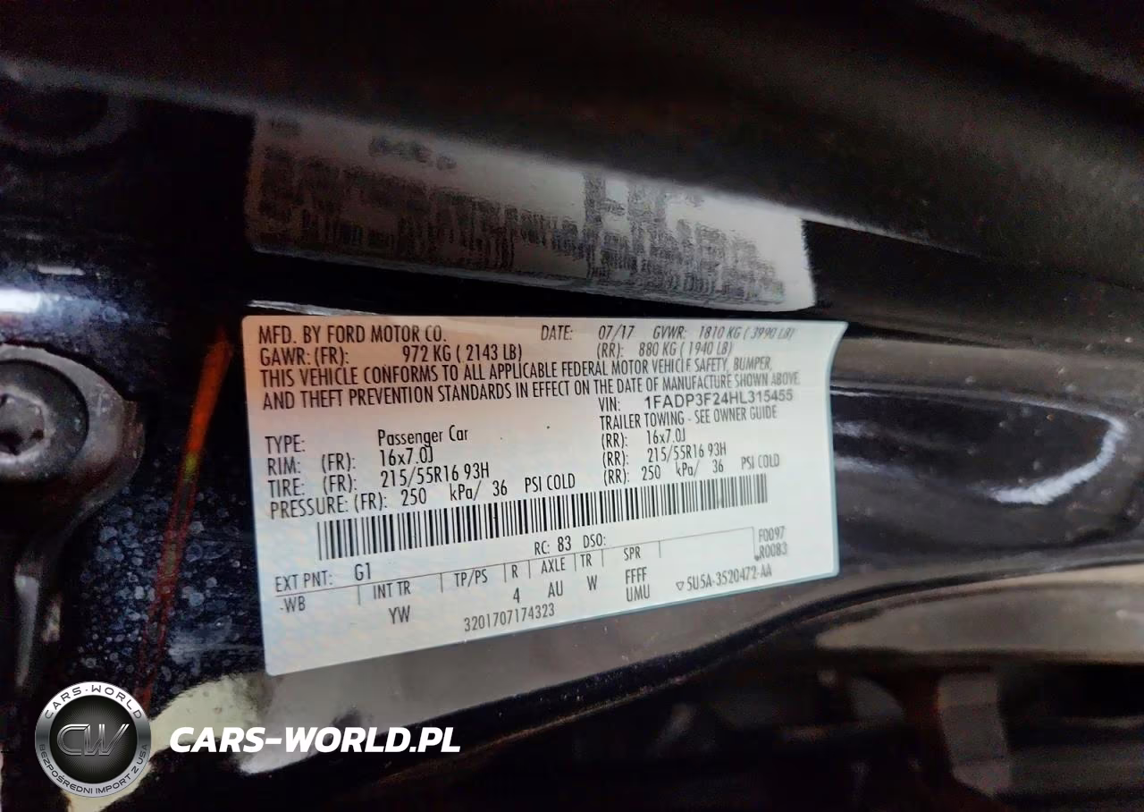 2017 Ford Focus Se VIN:1FADP3F24HL315455 - 12