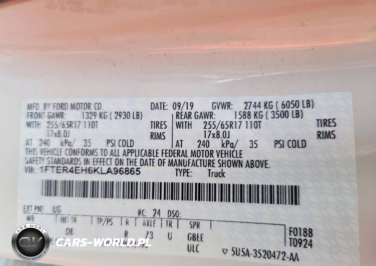 2019 Ford Ranger Xl VIN:1FTER4EH6KLA96865 - 12