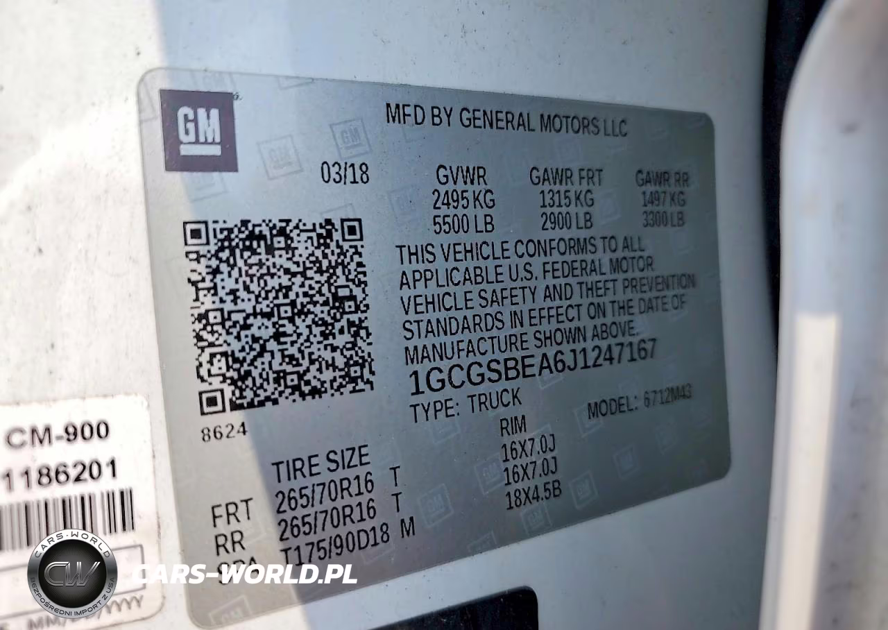 2018 Chevrolet Colorado VIN:1GCGSBEA6J1247167 - 12