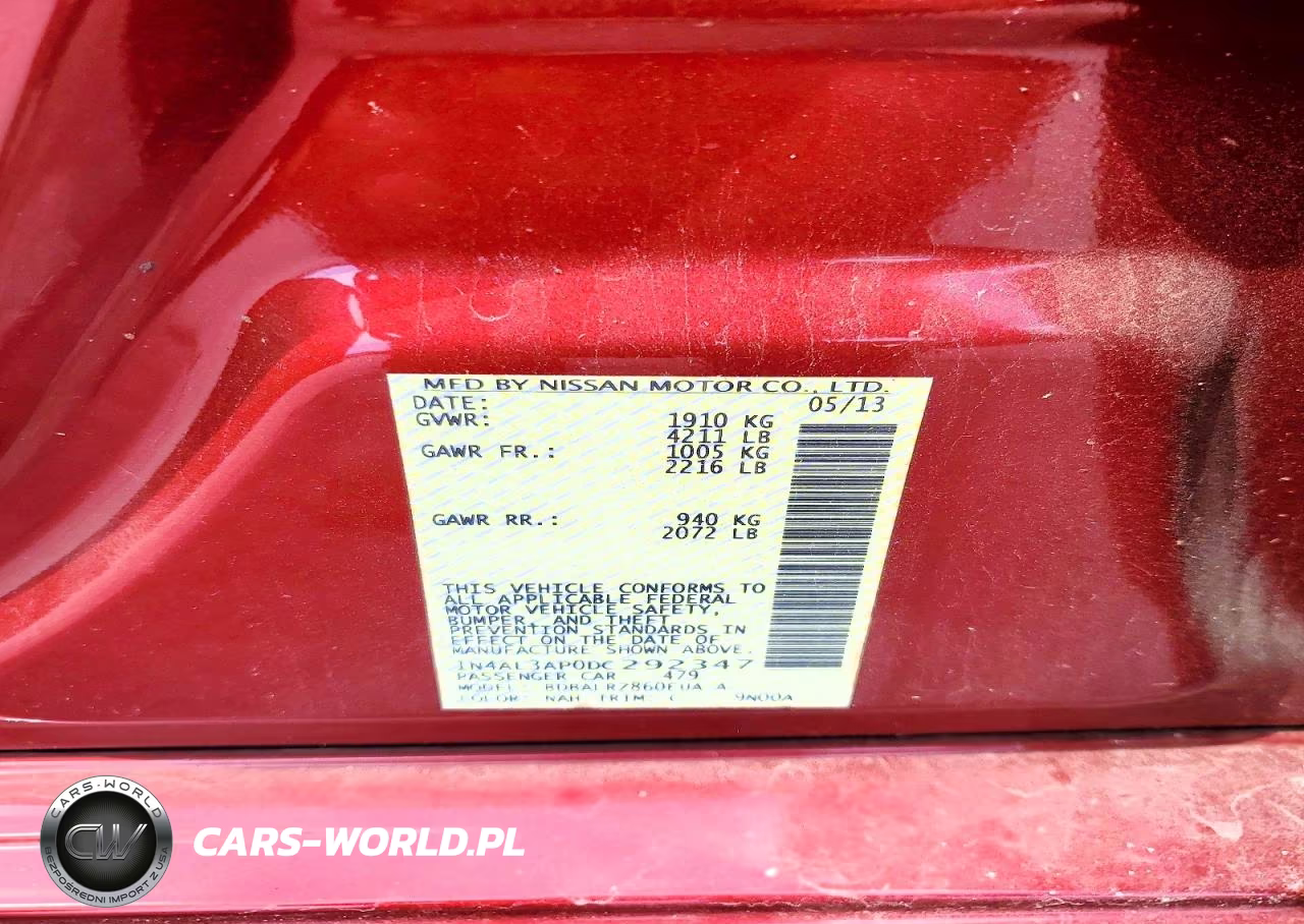 2013 Nissan Altima 2.5 S VIN:1N4AL3AP0DC292347 - 12