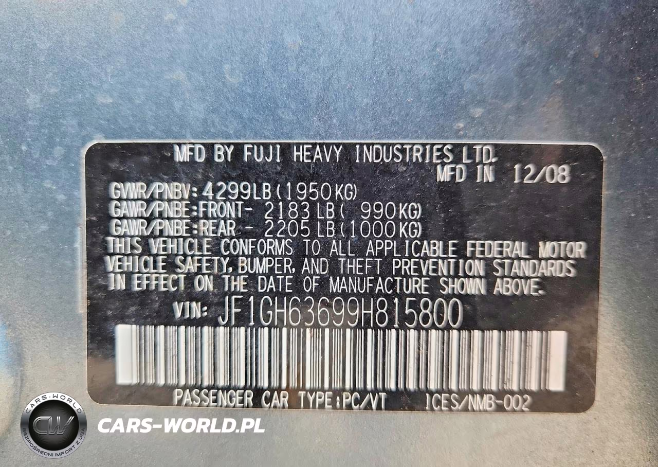 2009 Subaru Impreza Outback Sport VIN:JF1GH63699H815800 - 13