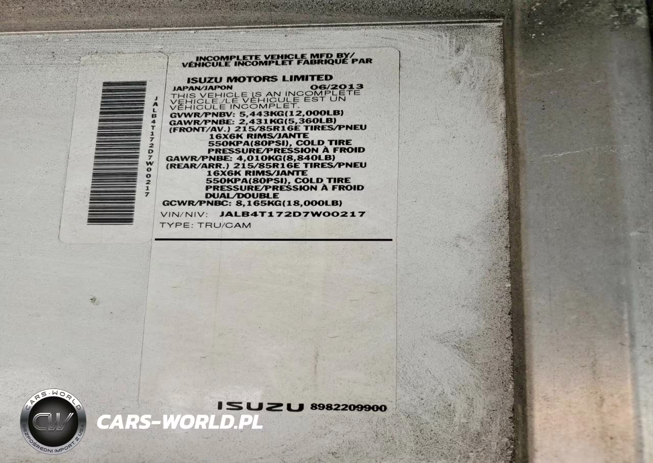 2013 Isuzu Npr VIN:JALB4T172D7W00217 - 11