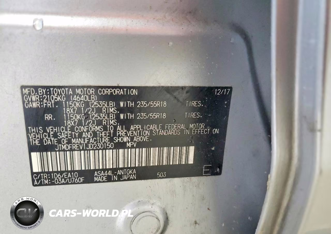 2018 Toyota Rav4 Limited VIN:JTMDFREV1JD230150 - 13
