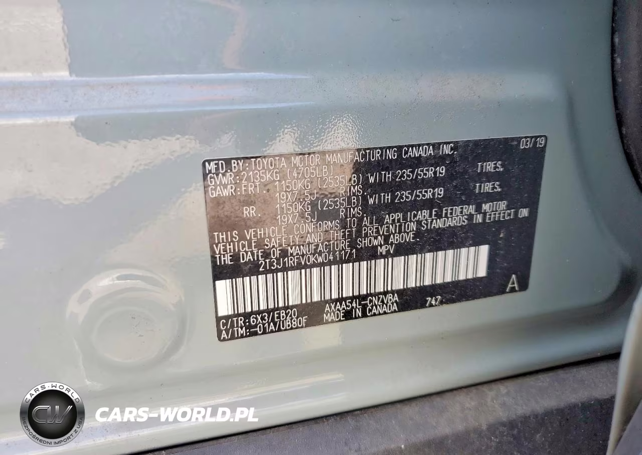 2019 Toyota Rav4 Adventure VIN:2T3J1RFV0KW041171 - 13