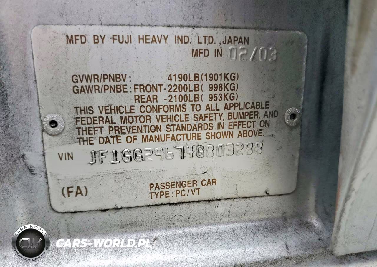 2004 Subaru Impreza Wrx VIN:JF1GG29674G803288 - 12
