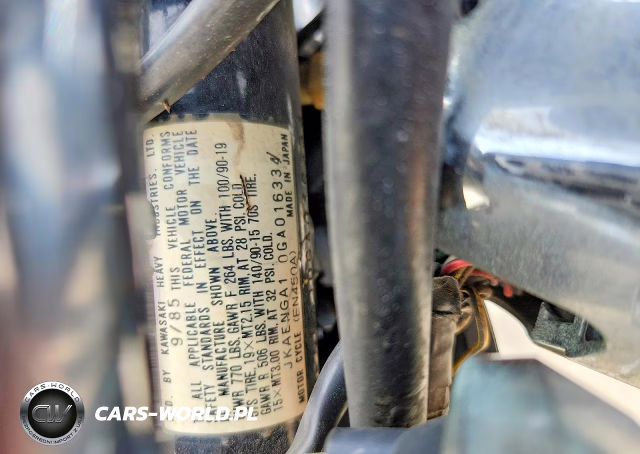 1986 Kawasaki En450 VIN:JKAENGA10GA016334 - 10