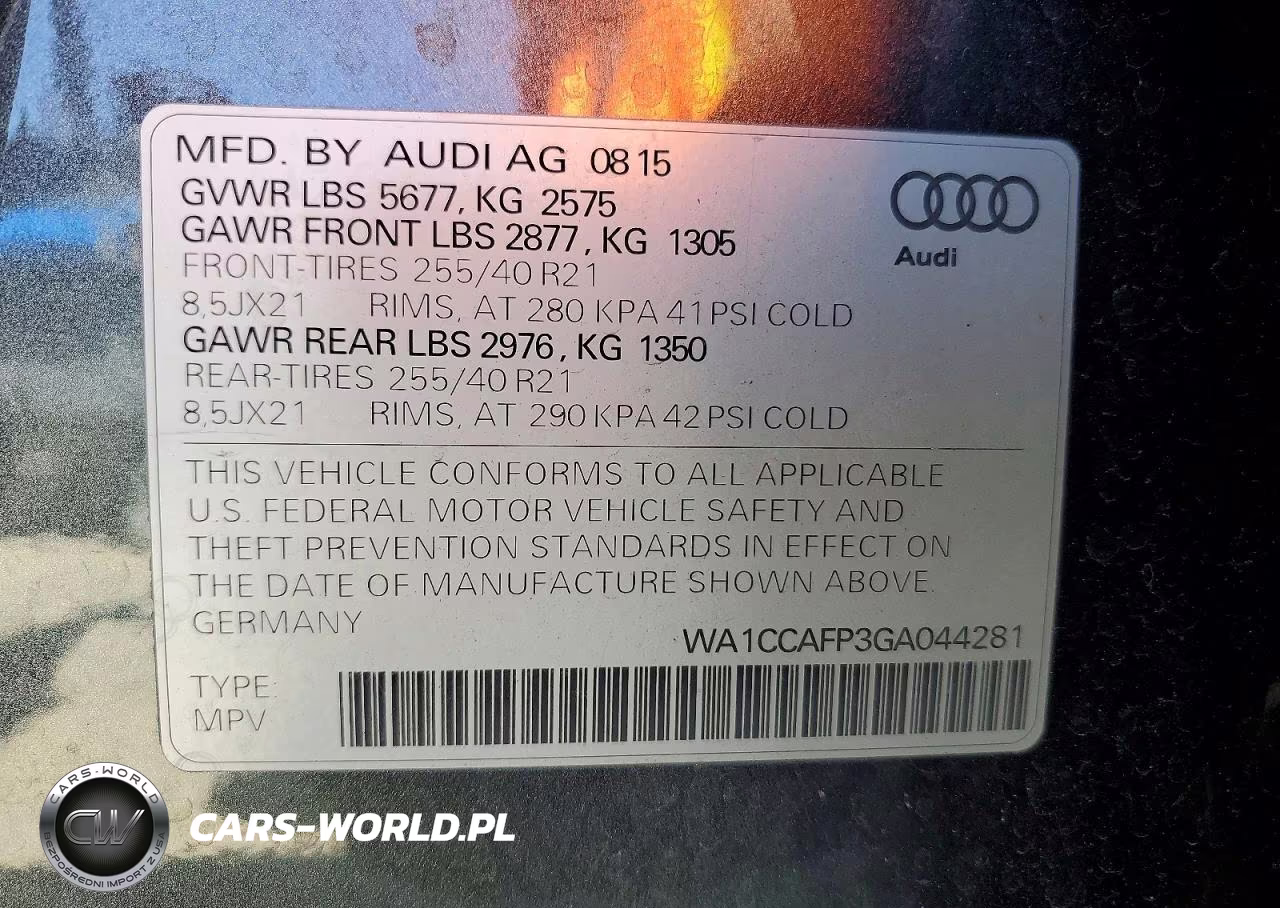 2016 Audi Sq5 Premium Plus VIN:WA1CCAFP3GA044281 - 13