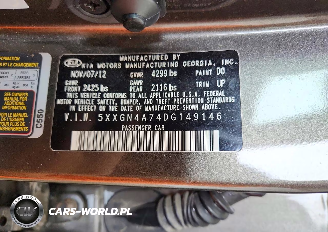 2013 Kia Optima Ex VIN:5XXGN4A74DG149146 - 12