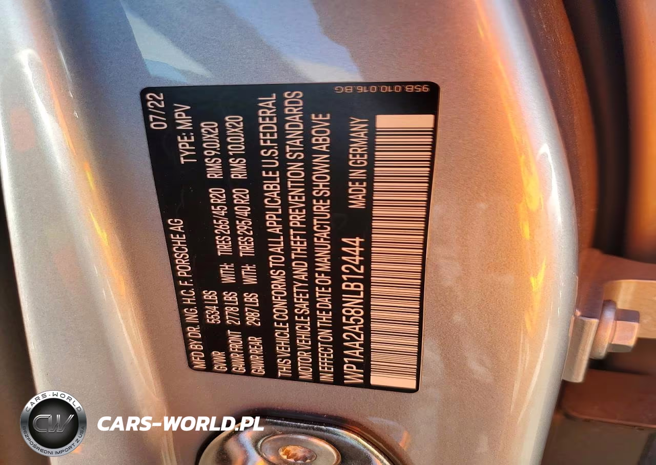 2022 Porsche Macan VIN:WP1AA2A58NLB12444 - 13