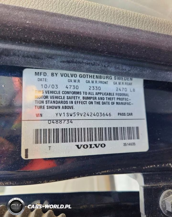 2004 Volvo V70 Fwd VIN:YV1SW59V242403646 - 12