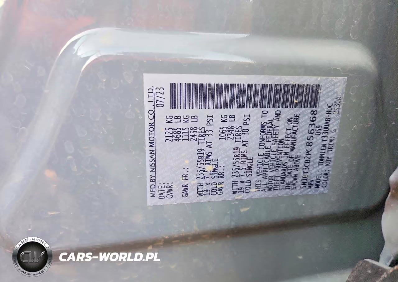 2023 Nissan Rogue Sl VIN:5N1BT3CB2PC856368 - 14