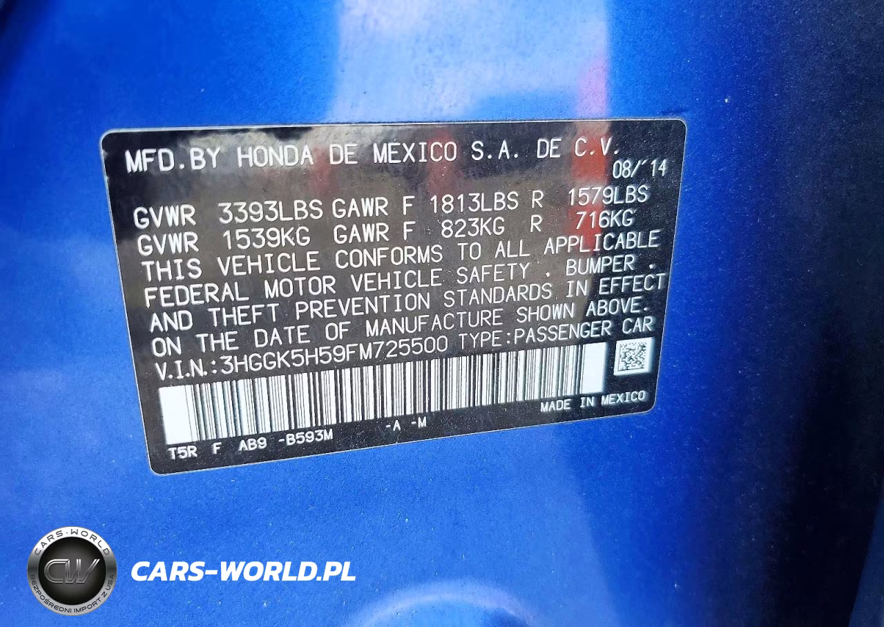2015 Honda Fit Lx VIN:3HGGK5H59FM725500 - 13