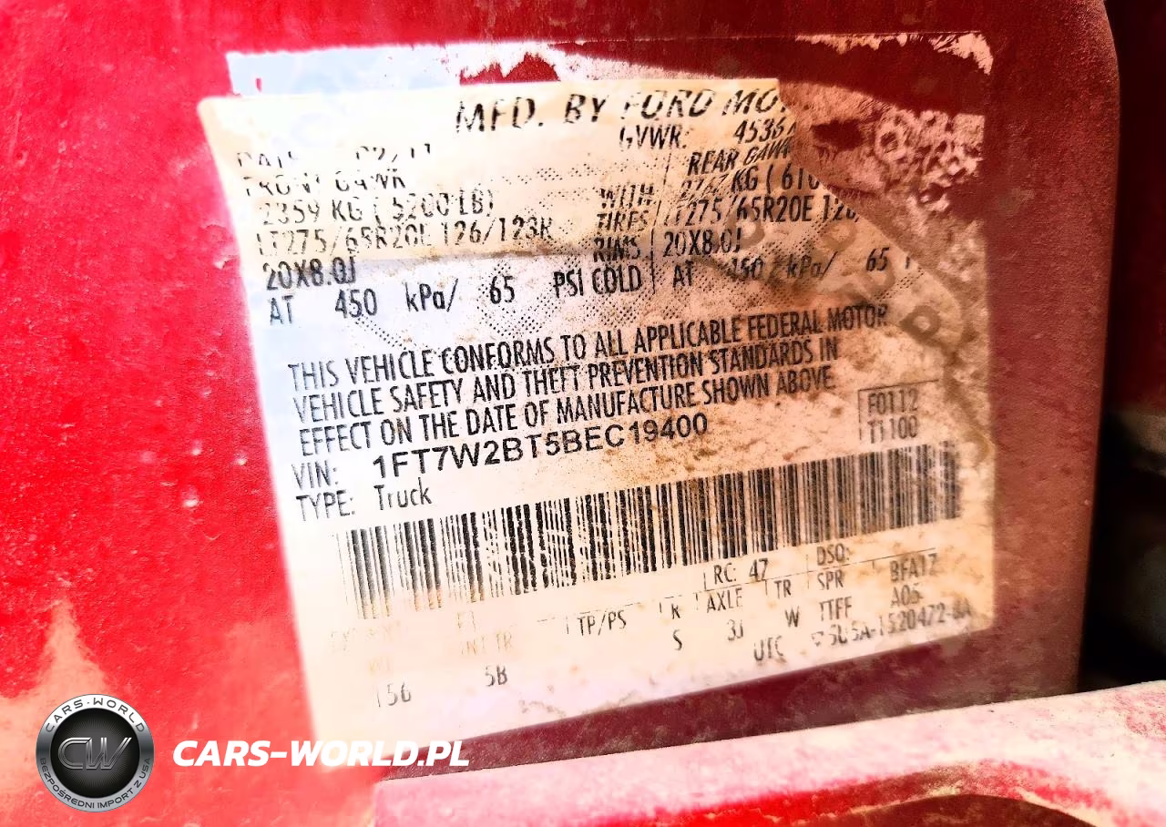 2011 Ford F250 Super Duty VIN:1FT7W2BT5BEC19400 - 13