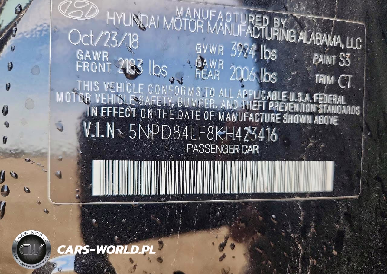 2019 Hyundai Elantra Sel VIN:5NPD84LF8KH423416 - 12