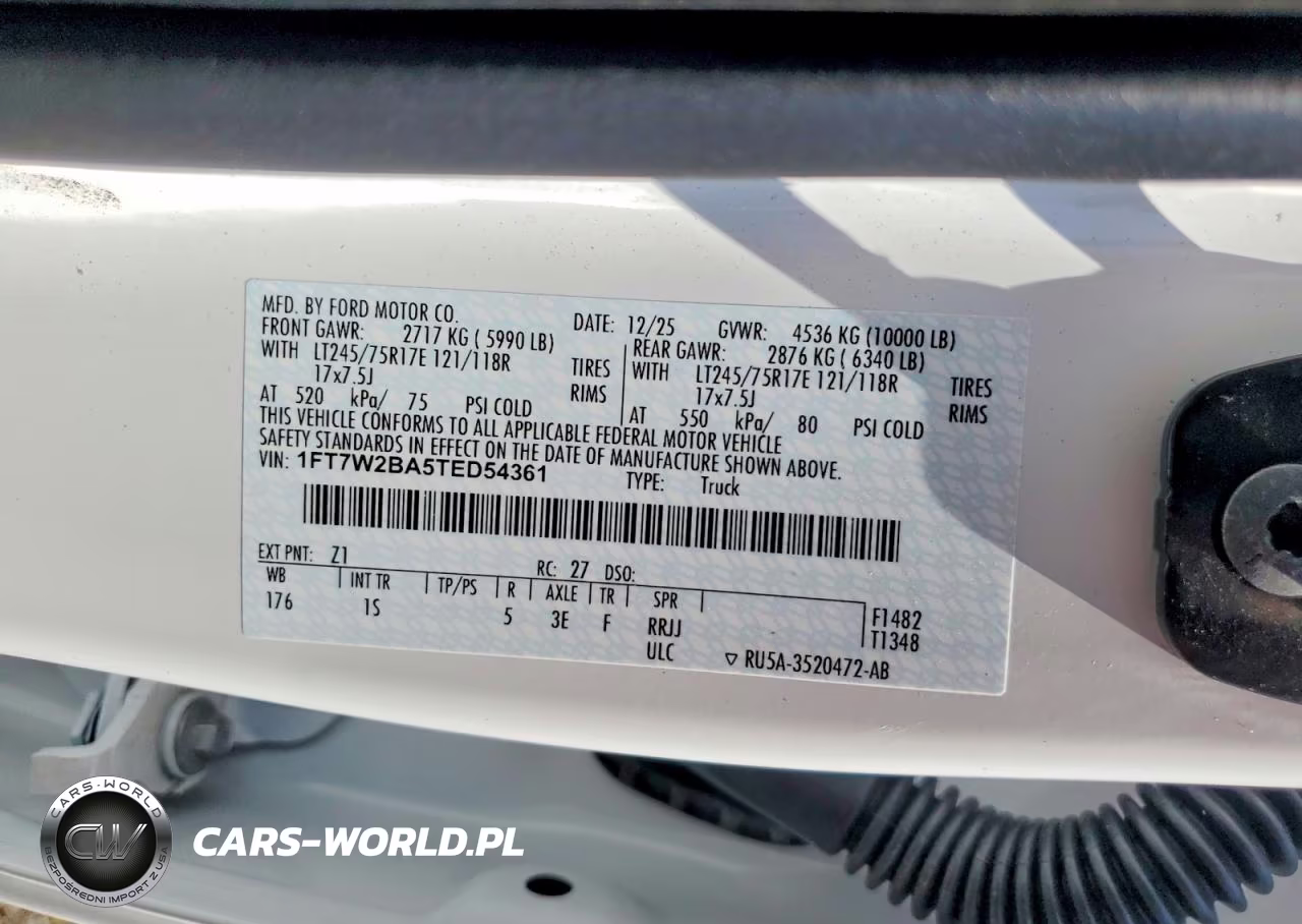 2026 Ford F250 Super Duty VIN:1FT7W2BA5TED54361 - 12
