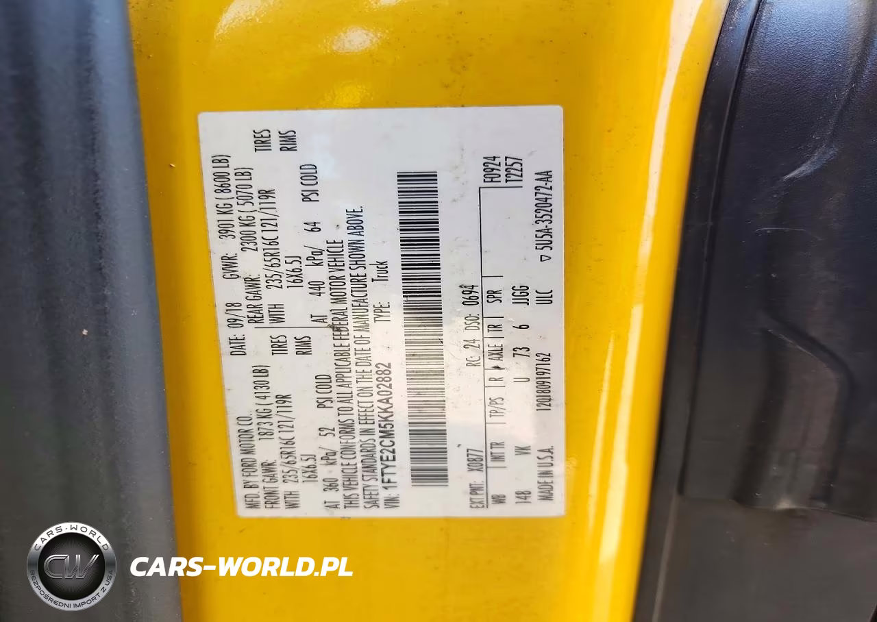 2019 Ford Transit T-150 VIN:1FTYE2CM5KKA02882 - 14