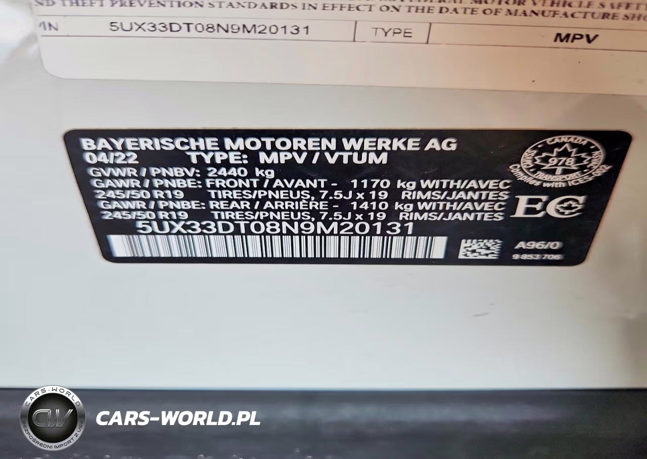 2022 BMW X4 xDrive30I VIN:5UX33DT08N9M20131 - 12