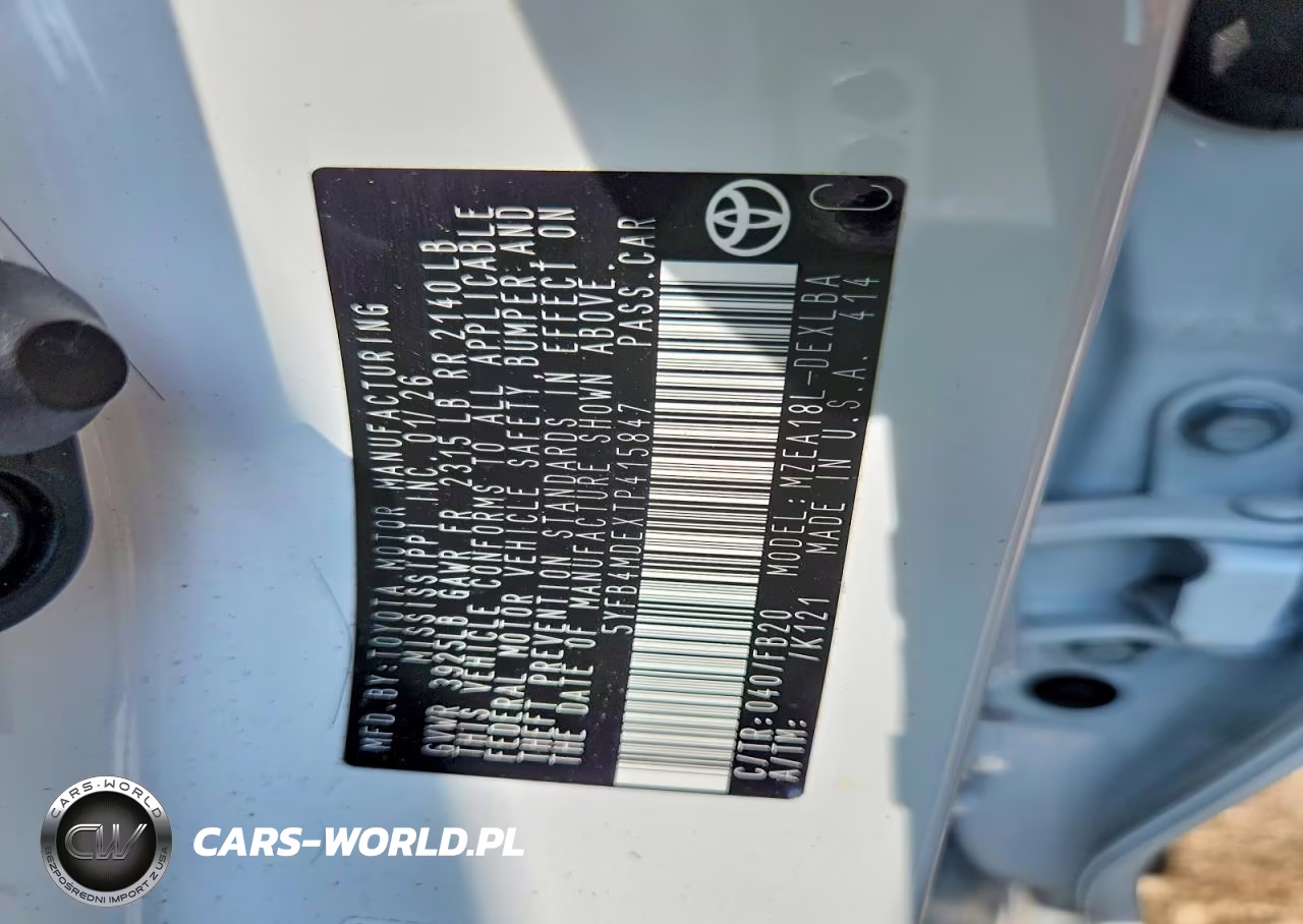 2026 Toyota Corolla Le VIN:5YFB4MDEXTP415847 - 12