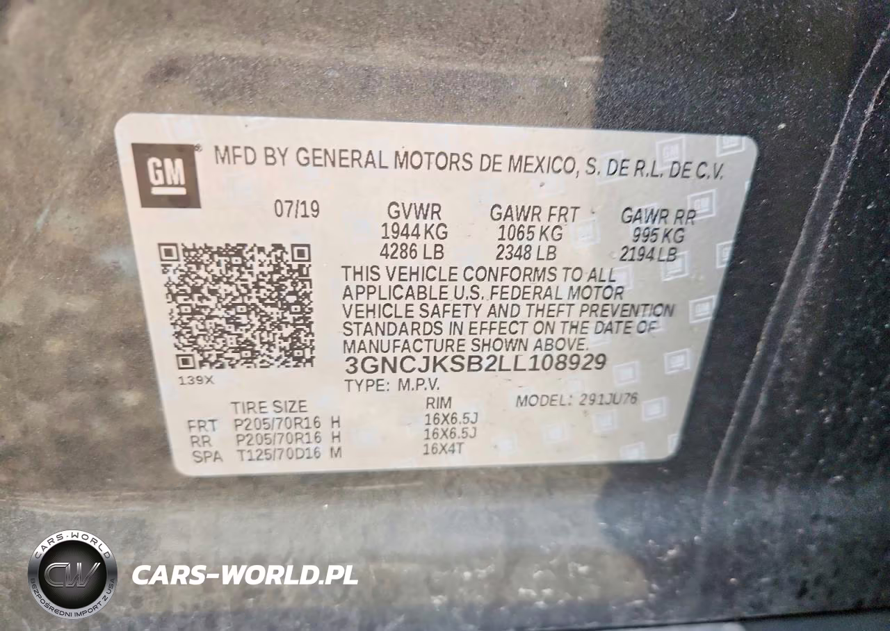 2020 Chevrolet Trax Ls VIN:3GNCJKSB2LL108929 - 12