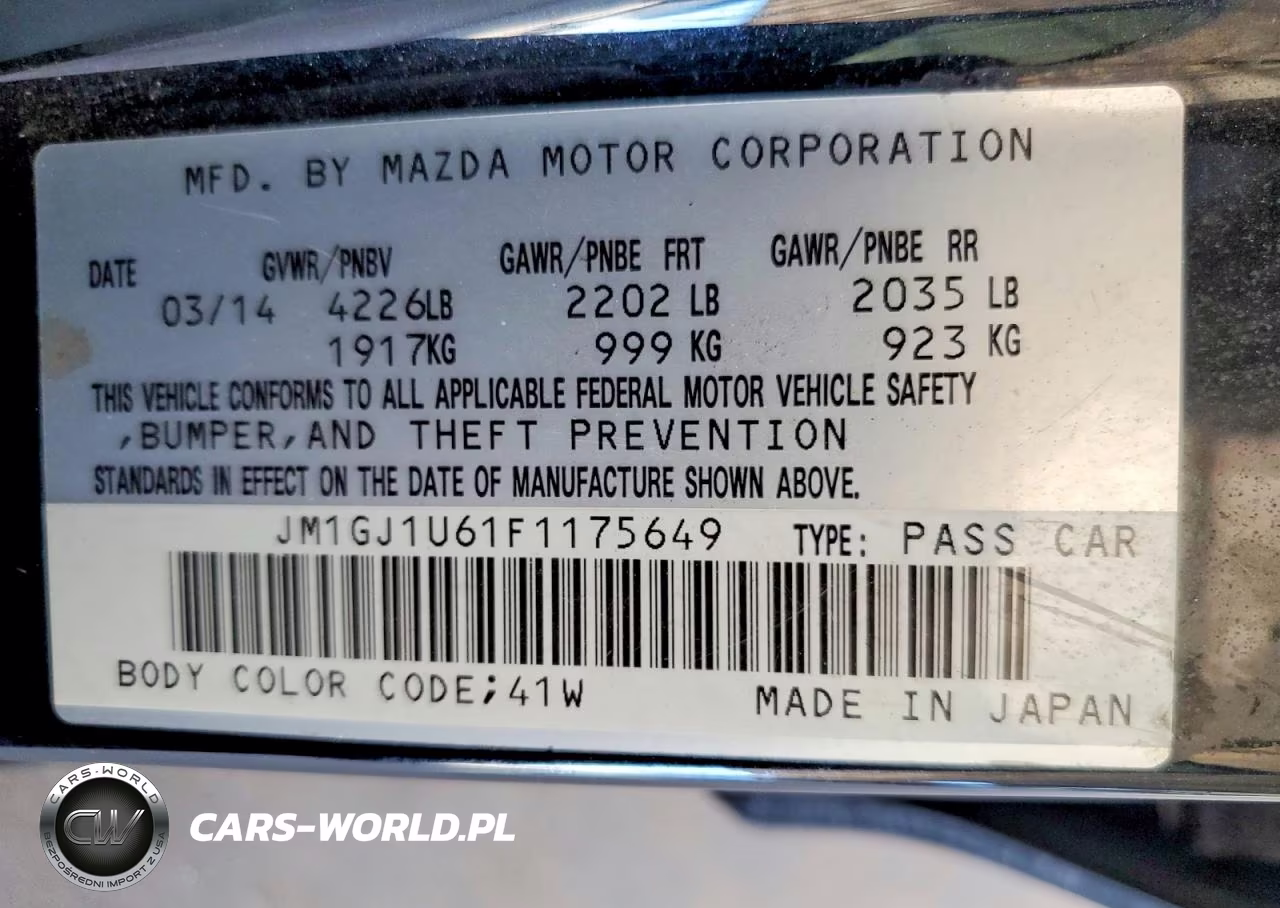 2015 Mazda 6 Sport VIN:JM1GJ1U61F1175649 - 12