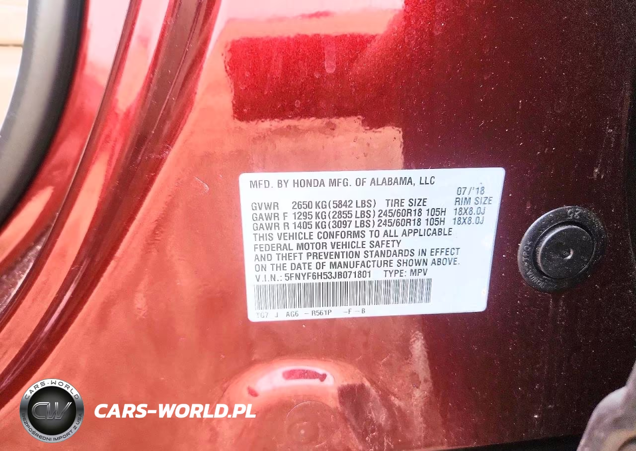 2018 Honda Pilot Exl VIN:5FNYF6H53JB071801 - 12