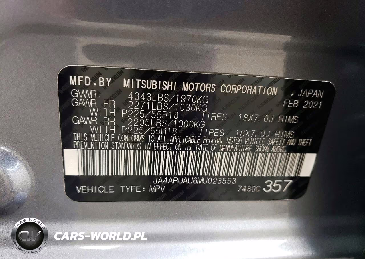 2021 Mitsubishi Outlander Sport Es VIN:JA4ARUAU6MU023553 - 14