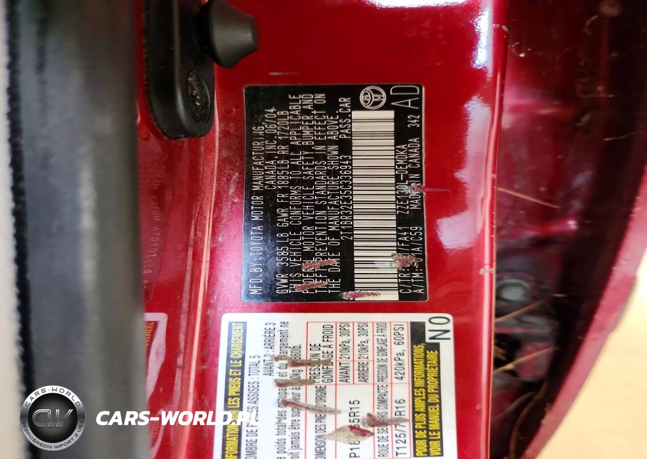 2005 Toyota Corolla Ce VIN:2T1BR32E35C336943 - 12