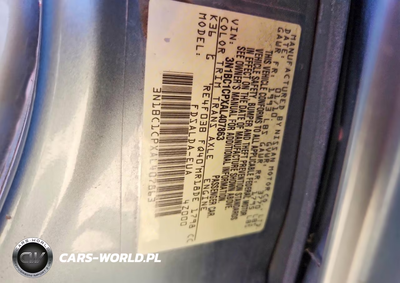 2010 Nissan Versa 1.8 S VIN:3N1BC1CPXAL407863 - 12