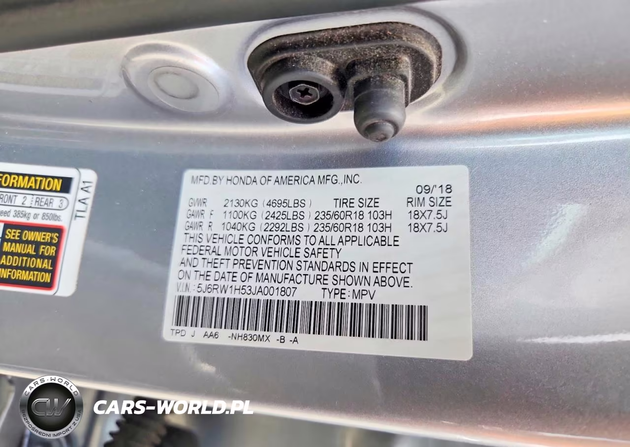 2018 Honda Cr-V Ex VIN:5J6RW1H53JA001807 - 12