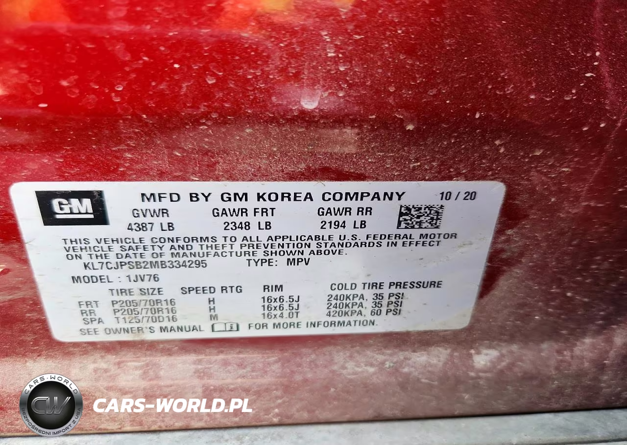 2021 Chevrolet Trax 1Lt VIN:KL7CJPSB2MB334295 - 13