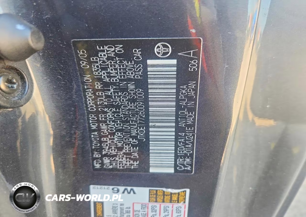 2006 Scion Tc Base VIN:JTKDE177260091009 - 12