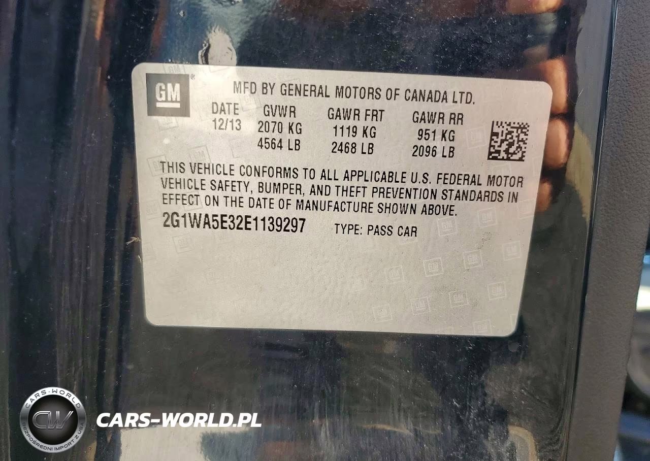 2014 Chevrolet Impala Limited Ls VIN:2G1WA5E32E1139297 - 12