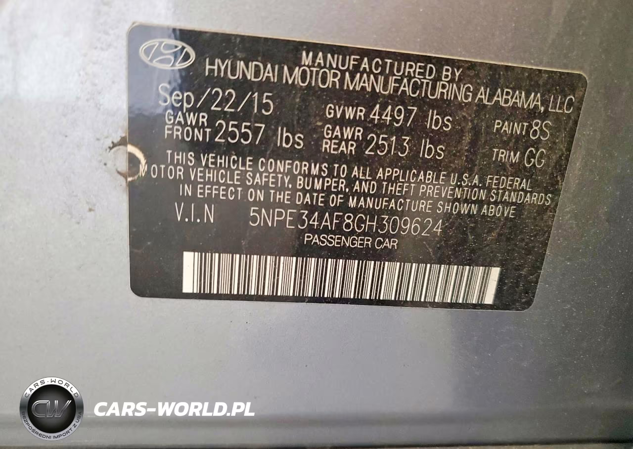 2016 Hyundai Sonata Sport VIN:5NPE34AF8GH309624 - 12
