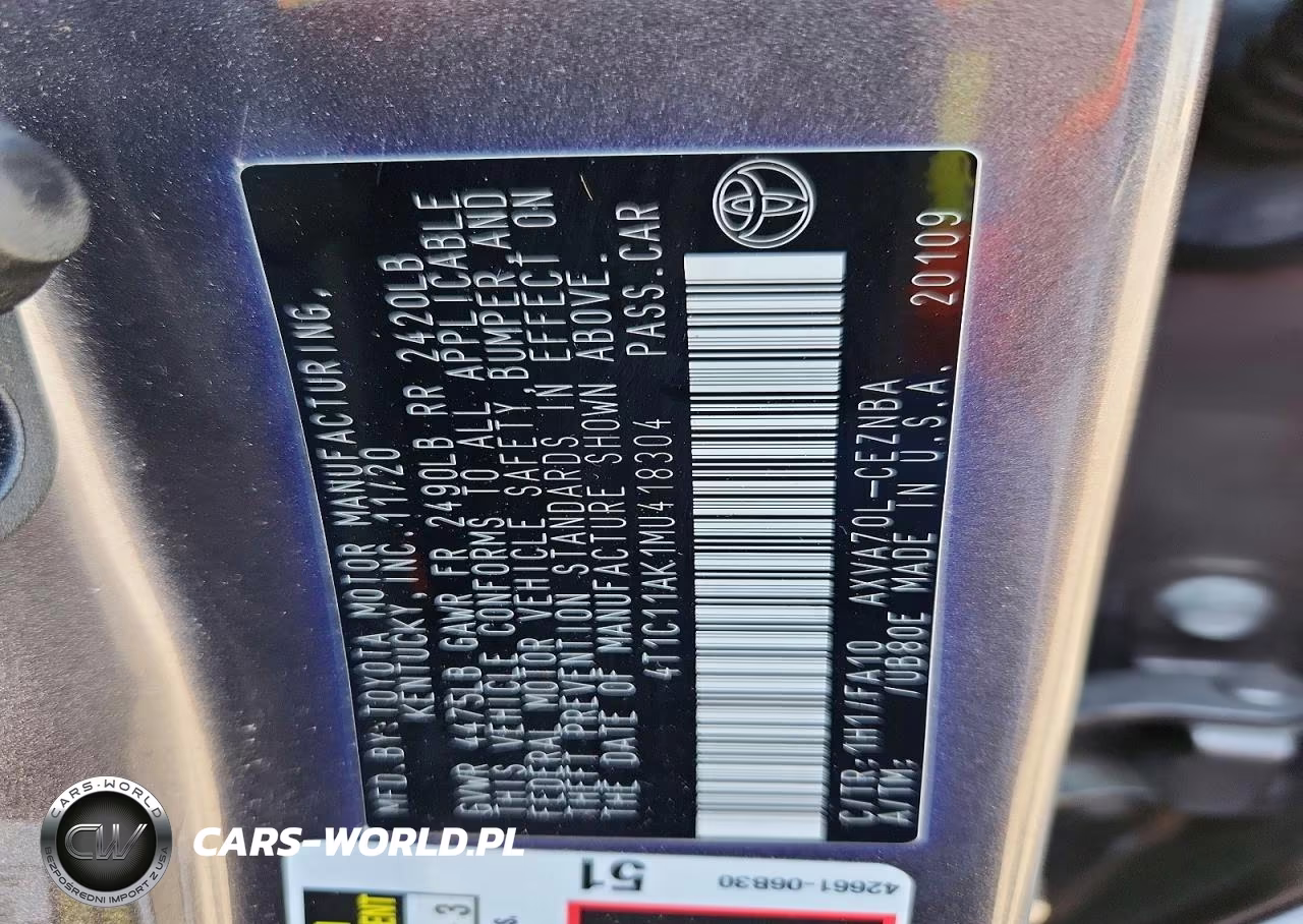 2021 Toyota Camry Le VIN:4T1C11AK1MU418304 - 12
