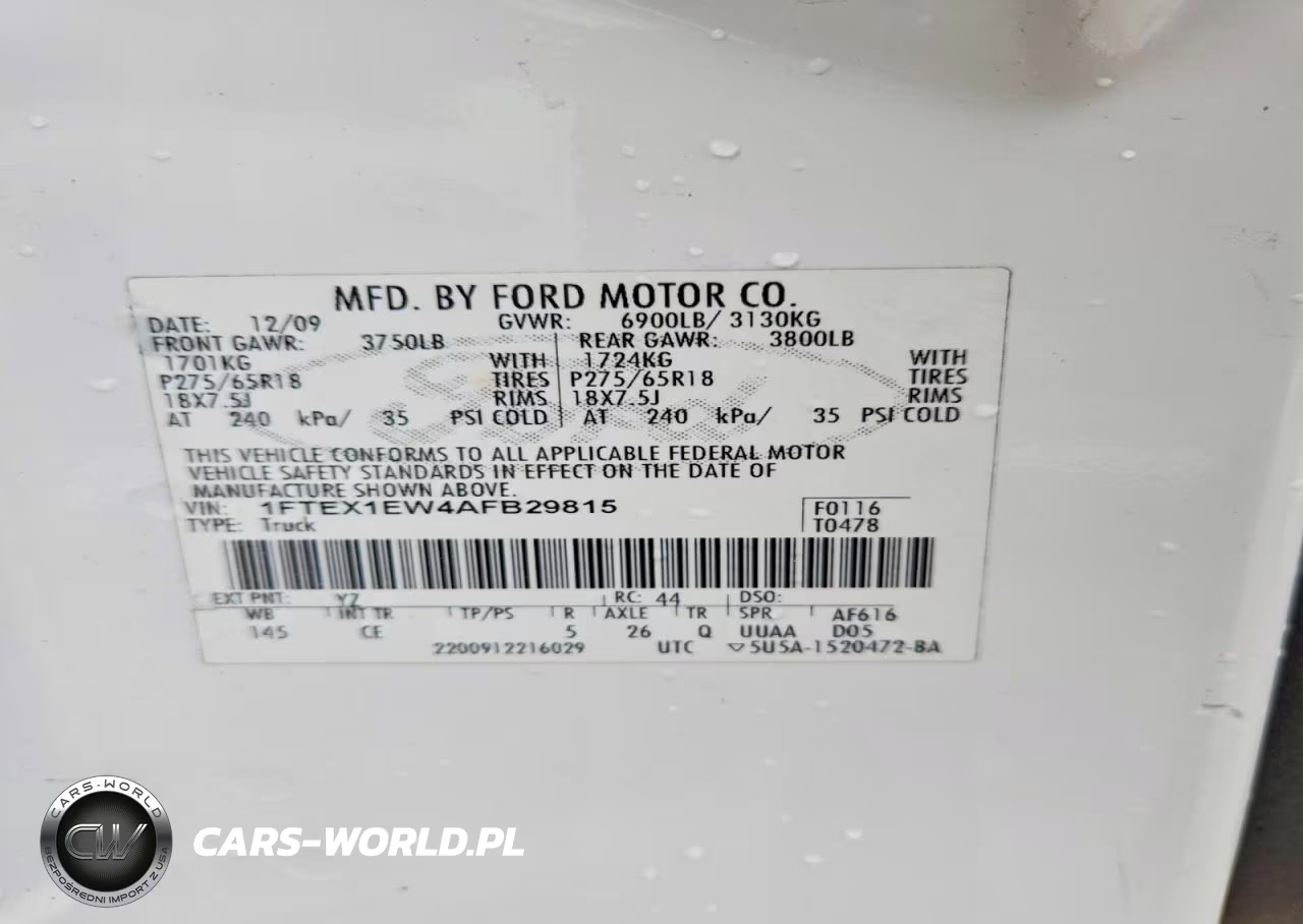 2010 Ford F150 Super Cab VIN:1FTEX1EW4AFB29815 - 12