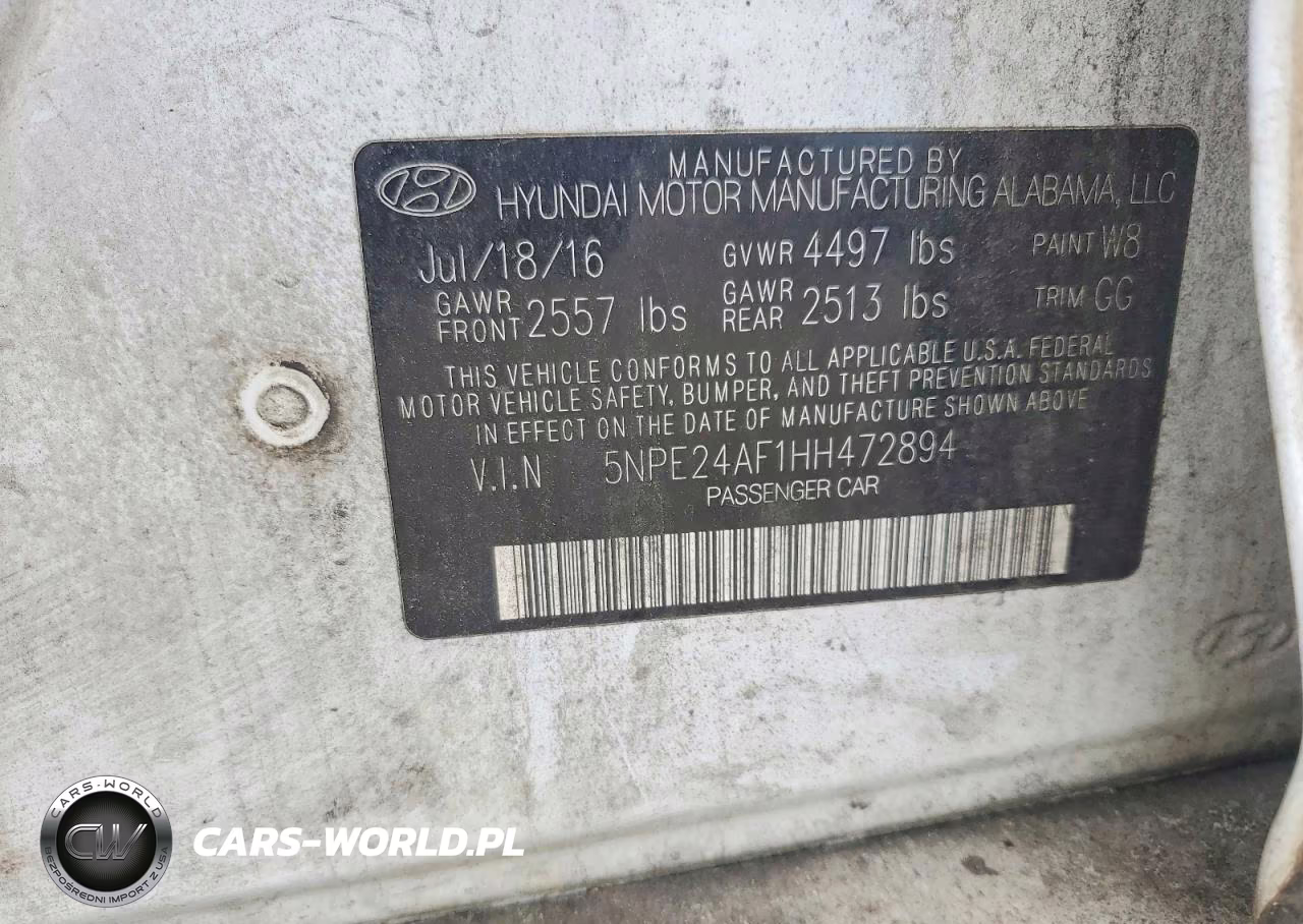 2017 Hyundai Sonata Se VIN:5NPE24AF1HH472894 - 12